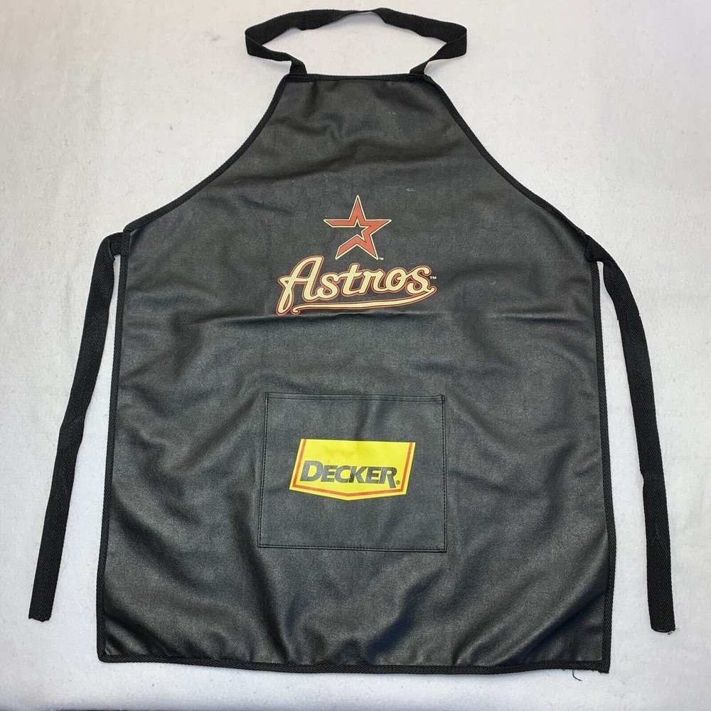 Decker MLB Houston Astros Black Leather Apron Adult Baseball One Size Preowned